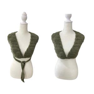 Handmade Crochet Dark Green Halter Top (NWT)